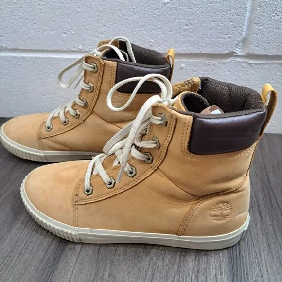 Timberland Skyla Bay Boot In Women's Size 7.5 Tan And Brown Casual Lace Up Boots - Picture 2 of 7